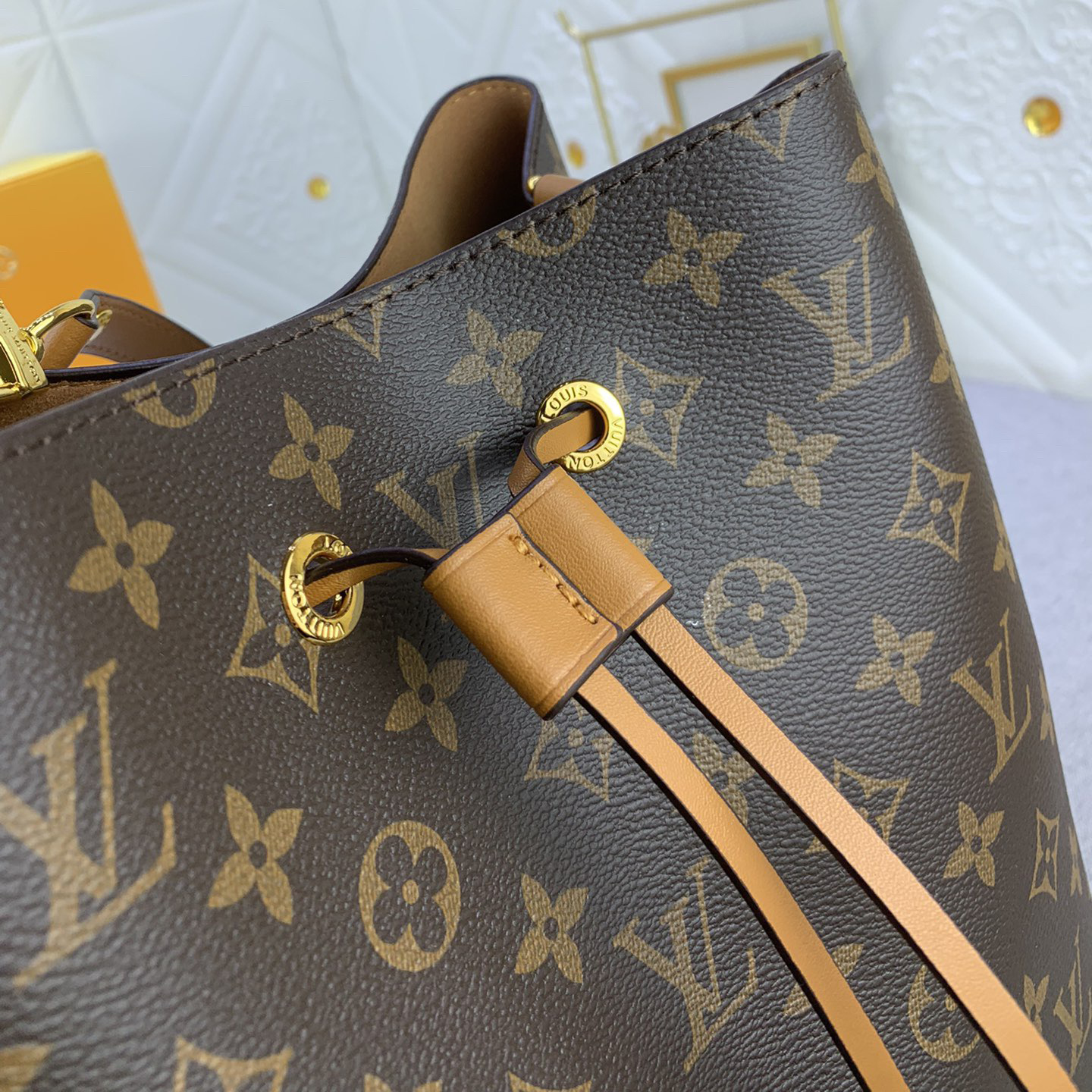 LV High Quality Women Shoulder Bags Luxury Bucket Bags Monogram Coated Canvas With Smooth Cowhide Trim Ultra-Fine Fiber Lining Central Zipper Patch Bag Detachable And Adjustable Shoulder Straps Female Hand Bag
