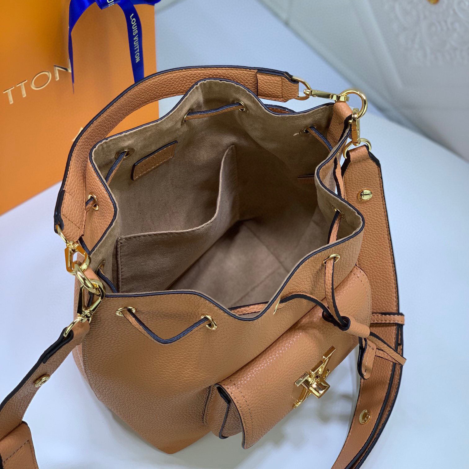 LV High Quality Women Shoulder Bags Luxury Bucket Bags Are Made Of Granular Calf Leather With Movable And Adjustable Straps That Can Be Worn On The Shoulders And Crossed Over The Body Monogram Reverse Shoulder Tote Female Purse Wallet Hand Bag