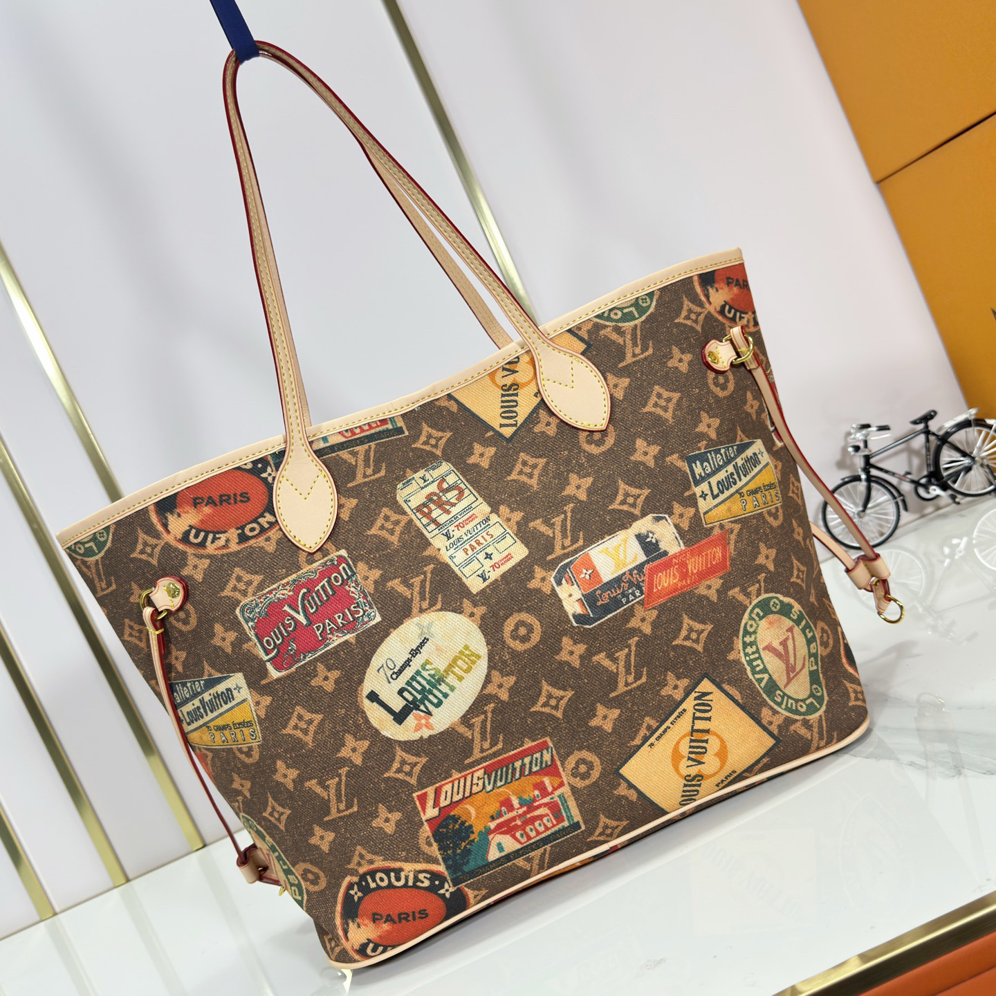 LV High Quality Women Shoulder Bags Luxuries Handbag Made Of Monogram Tiles Canvas Shaped Tote Bag Configuration Printed Zipper Bag Detachable For Separate Use Female Hand Bag