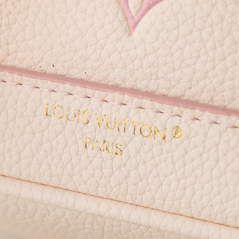 LV High Qualitys Women Backpack Luxurys The Bag Is Made Of Leather Adorned With A Golden Chain Strap Monogram Embossed Pattern With Contrasting Borders Female Backpack