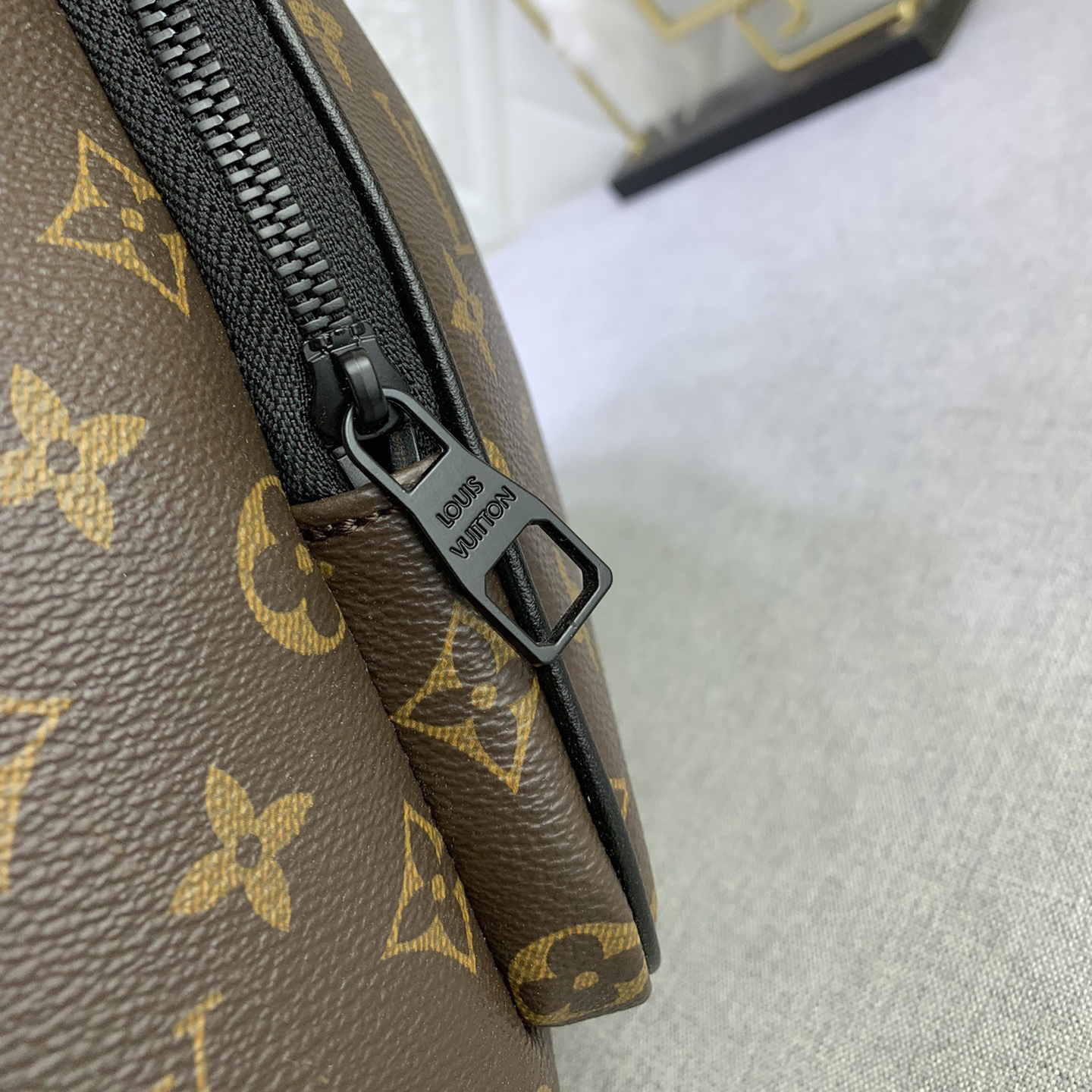 LV High Quality Unisex Backpack Luxuries Backpack Is Made Of Monogram Eclipse Canvas With Leather Trim And Features A Drawstring And Magnetic Buckle Strap For Secure Storage Adjustable Shoulder Strap Female Backpack