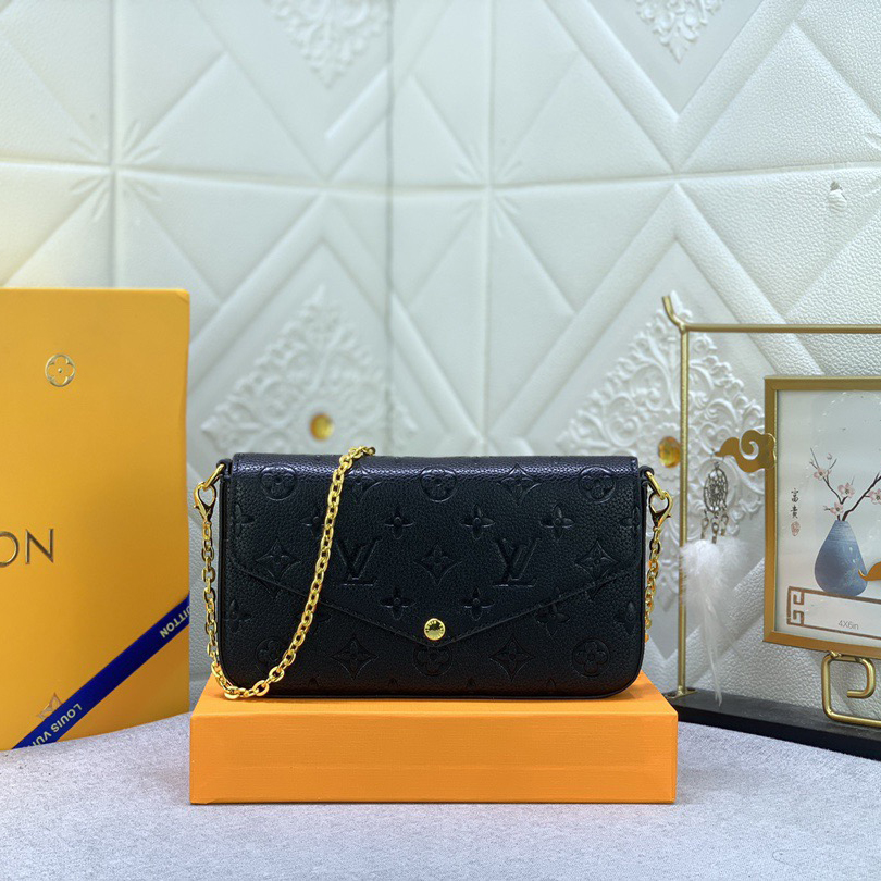 LV High Quality Women Shoulder Bags Luxury Chain Leather Depicts Monogram Print That Includes A Detachable Inner Bag Tie The Chain To Complete The Free Conversion Between The Handbag And Shoulder Bag Female Hand Bag
