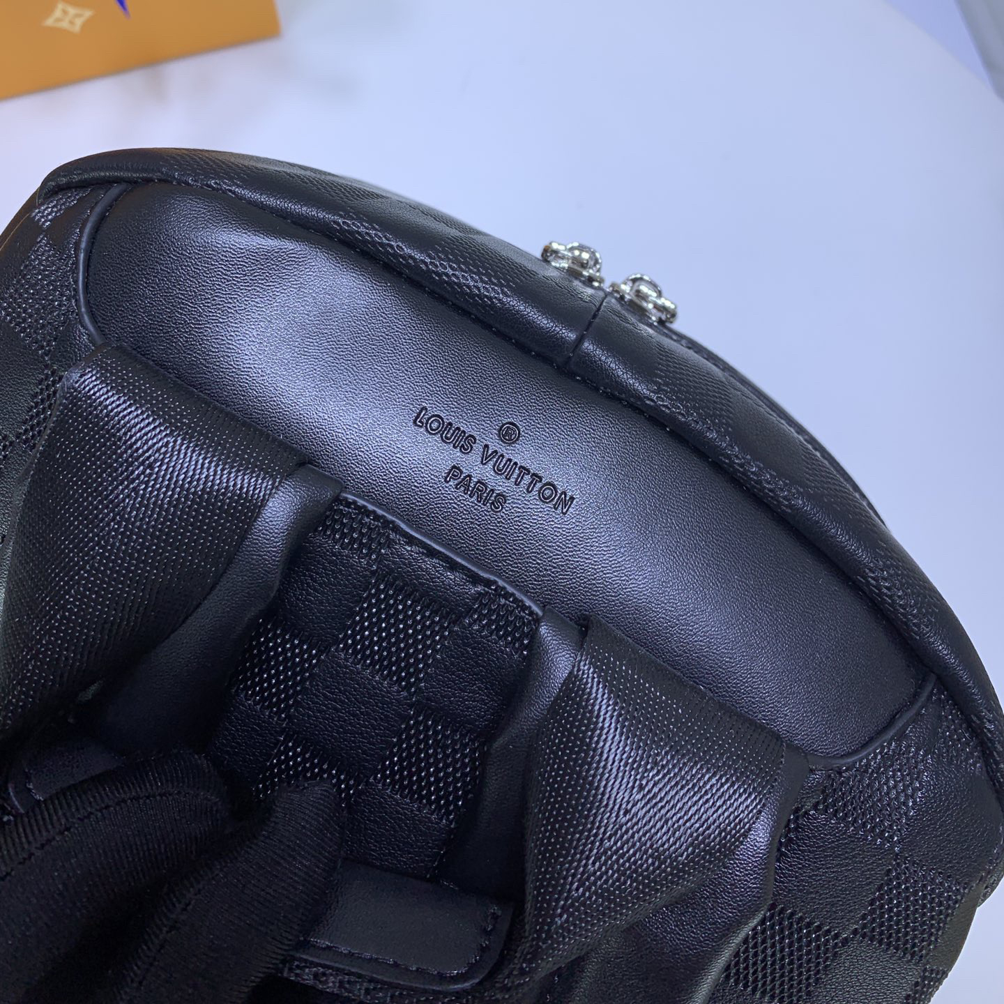 LV High Quality Women Backpack Luxuries Backpack Leather Edge Fabric Inner Lining Silver Metal Adjustable Leather Shoulder Straps Top Handle Zipper Opening Outer Zipper Compartment Double Patch Bag Female Hand Bag