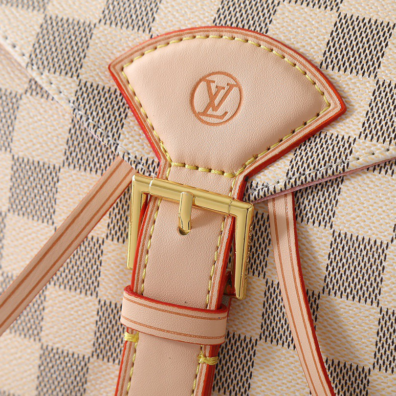 LV High Quality Women's Backpack Luxury Backpack Provides Ample Space For Easy Storage Of Daily Needs With A Zippered Front Pocket For Secure Small Items And Adjustable Canvas Shoulder Straps For A Comfortable Fit On The Female Backpack