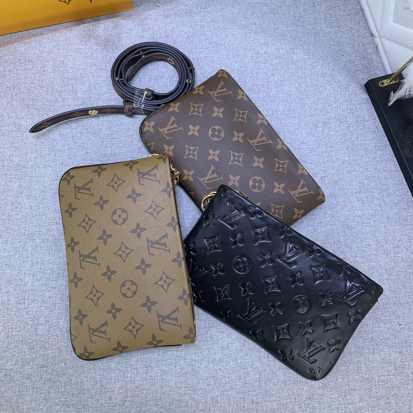 LV High Quality Women Shoulder Bags Luxurys LV3 Handbag Combines Monogram Embossed Sheepskin Monogram Canvas And Monogram Reverse Canvas With Adjustable Shoulder Straps For Easy Shoulder Or Crossbody Carrying Of Female Hand Bags