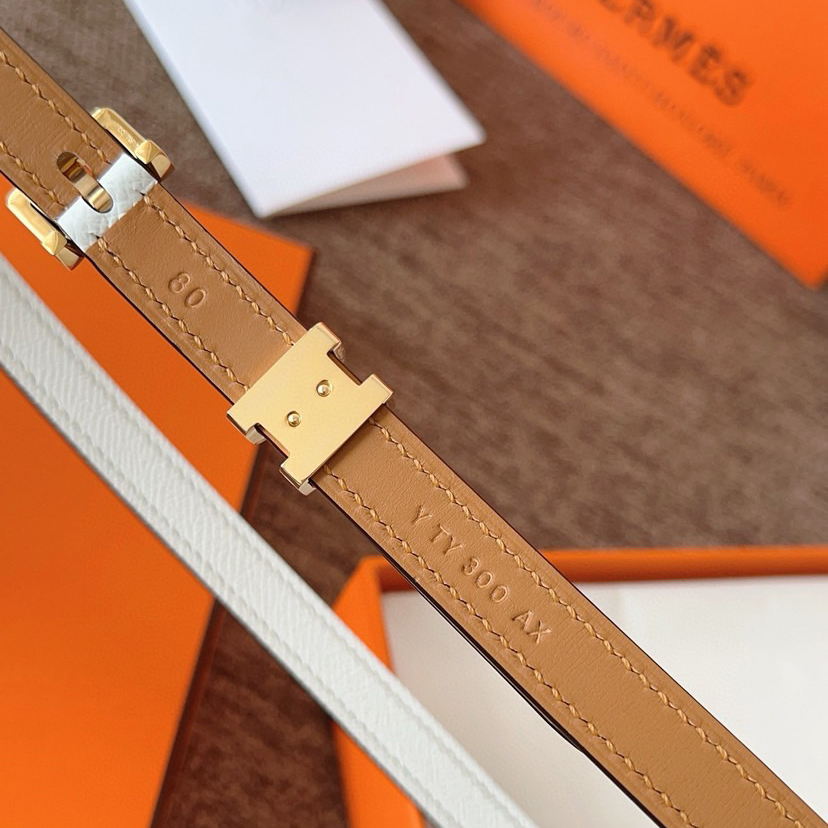 Hermes Belts for Women Designer Belt Cintura Womens Formal Smooth Buckle Woman Narrow Genuine Leather Golden Bronze Cowhide Design Thin Optional High Quality