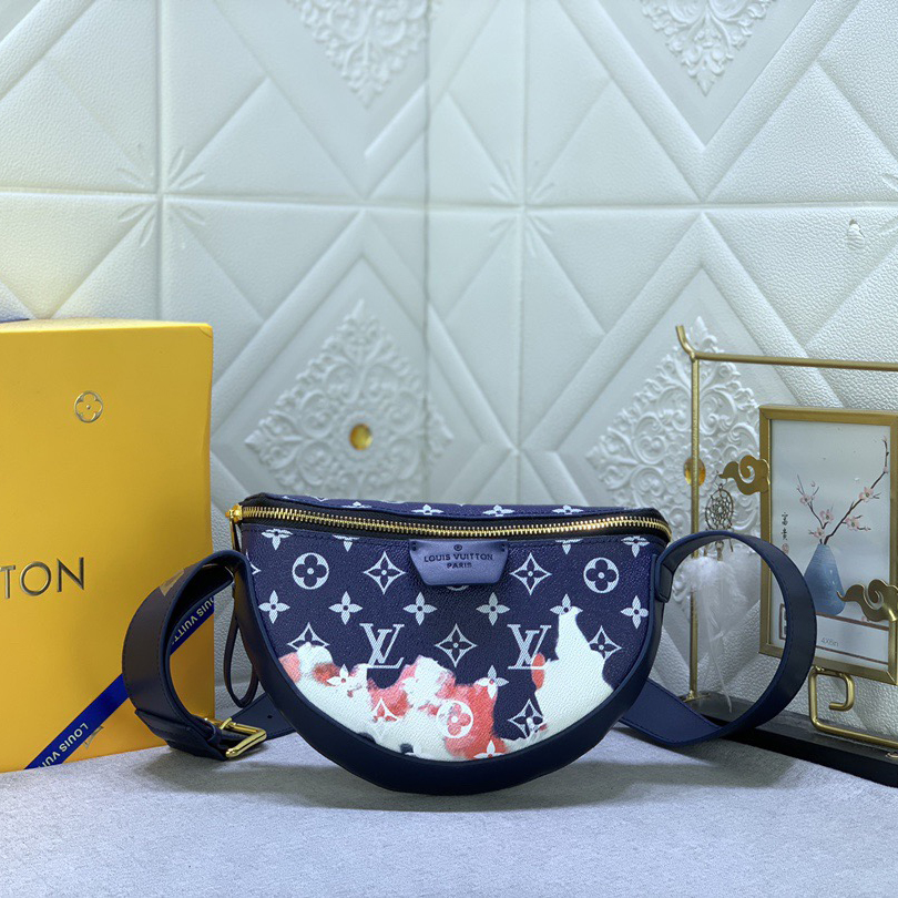 LV High Quality Women Shoulder Bags Luxury Handbag Is Made Of Soft Coated Canvas With A Semi-Circular Contour That Fits The Body Shape Making It Easy To Store Daily Needs Such As Phones Small Wallets And Headphones Female Hand Bag