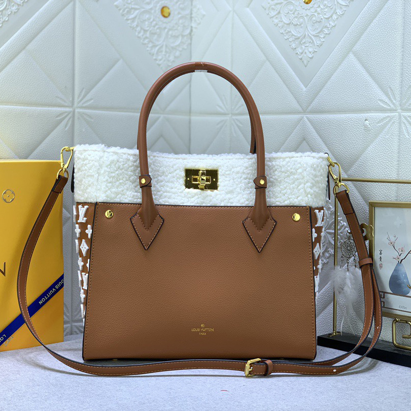 LV High Quality Women Shoulder Bags Luxury Handbag Is Made Of Grain Leather And Wool Leather And Infused With The Classic Style Of Monogram Floral Tufting On Both Sides Top Handle And Detachable Shoulder Strap Female Hand Bag