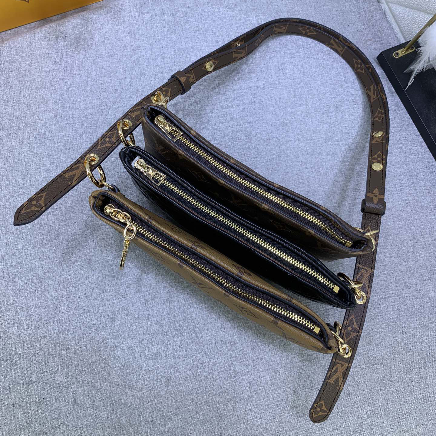 LV High Quality Women Shoulder Bags Luxurys LV3 Handbag Combines Monogram Embossed Sheepskin Monogram Canvas And Monogram Reverse Canvas With Adjustable Shoulder Straps For Easy Shoulder Or Crossbody Carrying Of Female Hand Bags