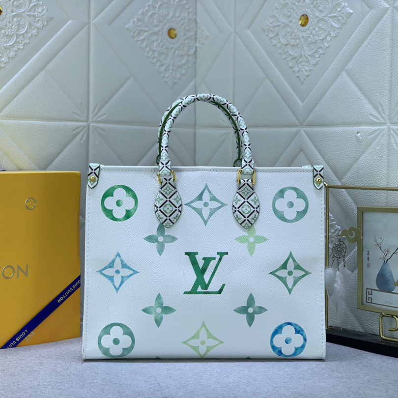 LV High Quality Women Shoulder Bags Luxury Canvas Rendering New Gradient Color Tone Ladies Clutch Bag Detachable Round Zero, Detachable Jacquard Shoulder Straps Shoulder Tote Female Purse Wallet Hand Bag