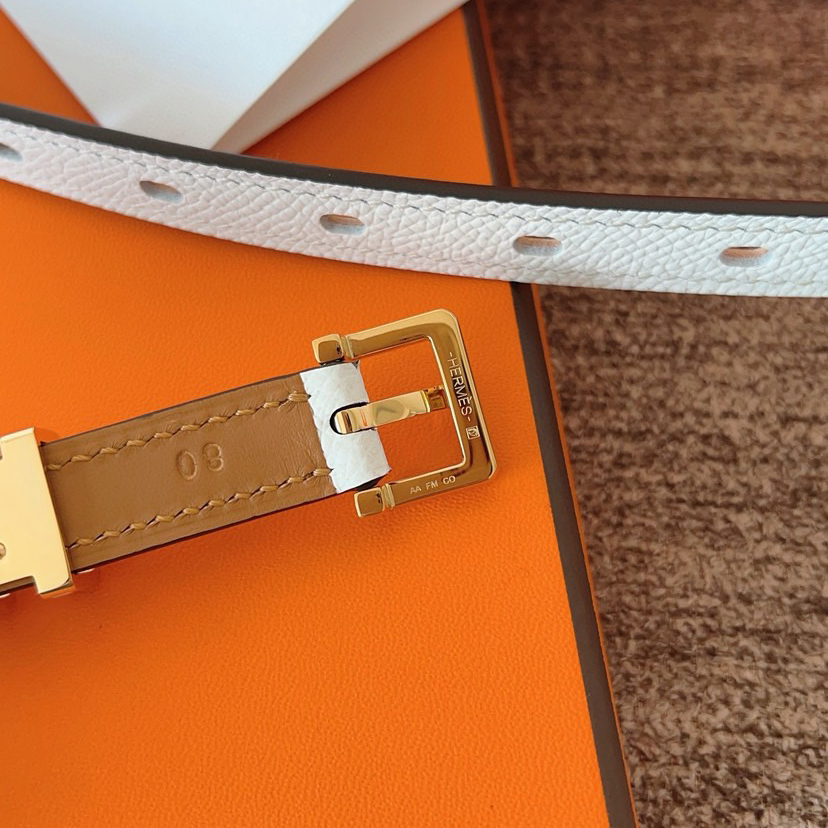 Hermes Belts for Women Designer Belt Cintura Womens Formal Smooth Buckle Woman Narrow Genuine Leather Golden Bronze Cowhide Design Thin Optional High Quality