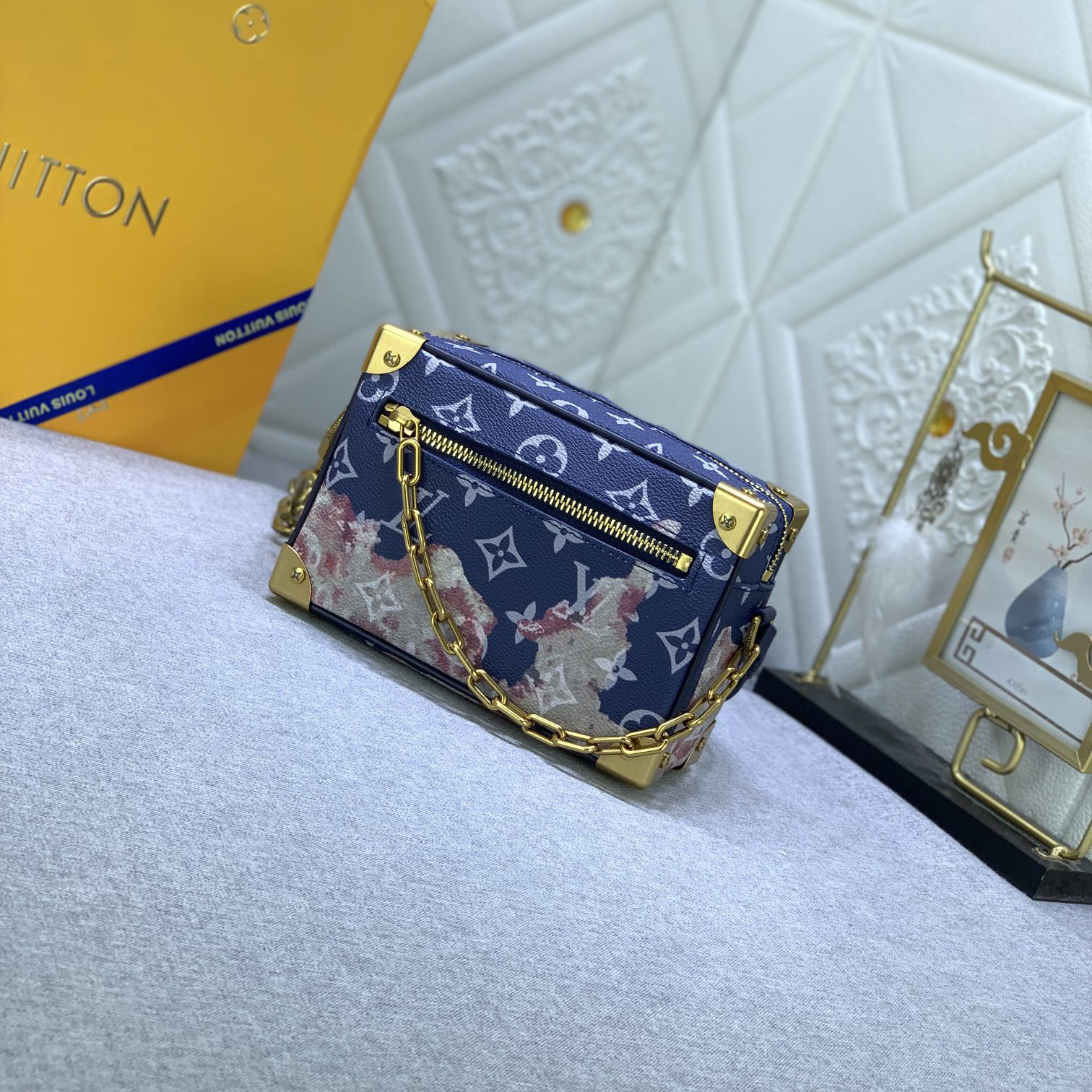 LV High Quality Women Shoulder Bags Luxury Makeup Bag Monogram Eclipse Coated Canvas Cowhide Leather Trimmed Shoulder Strap Non Removable Adjustable Female Hand Bag