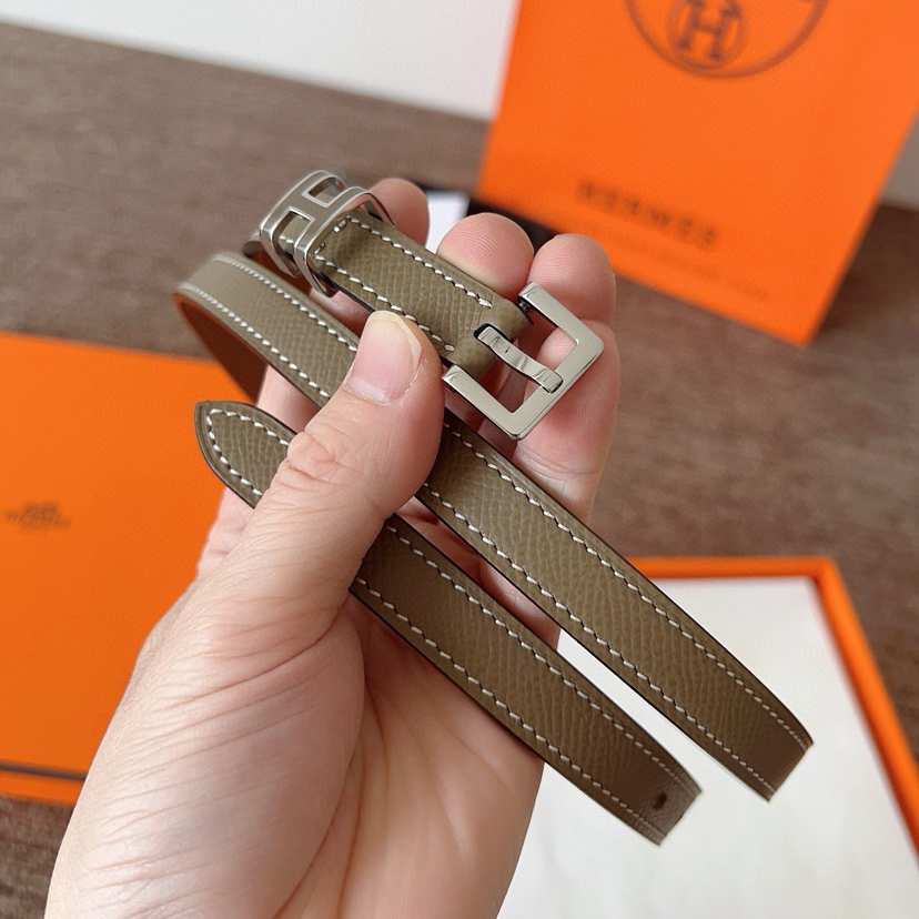 Hermes Belts for Women Designer Belt Cintura Womens Formal Smooth Buckle Woman Narrow Genuine Leather Golden Bronze Cowhide Design Thin Optional High Quality