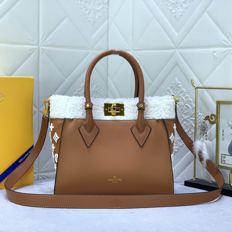 LV High Quality Women Shoulder Bags Luxury Handbag Is Made Of Grain Leather And Wool Leather And Infused With The Classic Style Of Monogram Floral Tufting On Both Sides Top Handle And Detachable Shoulder Strap Female Hand Bag