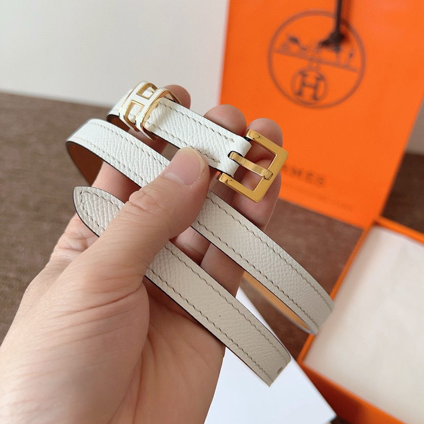 Hermes Belts for Women Designer Belt Cintura Womens Formal Smooth Buckle Woman Narrow Genuine Leather Golden Bronze Cowhide Design Thin Optional High Quality