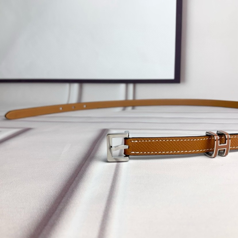 Hermes Belts for Women Designer Belt Womens Formal Smooth Buckle Woman Narrow Genuine Leather Golden Bronze Cowhide Design Thin Optional High Quality