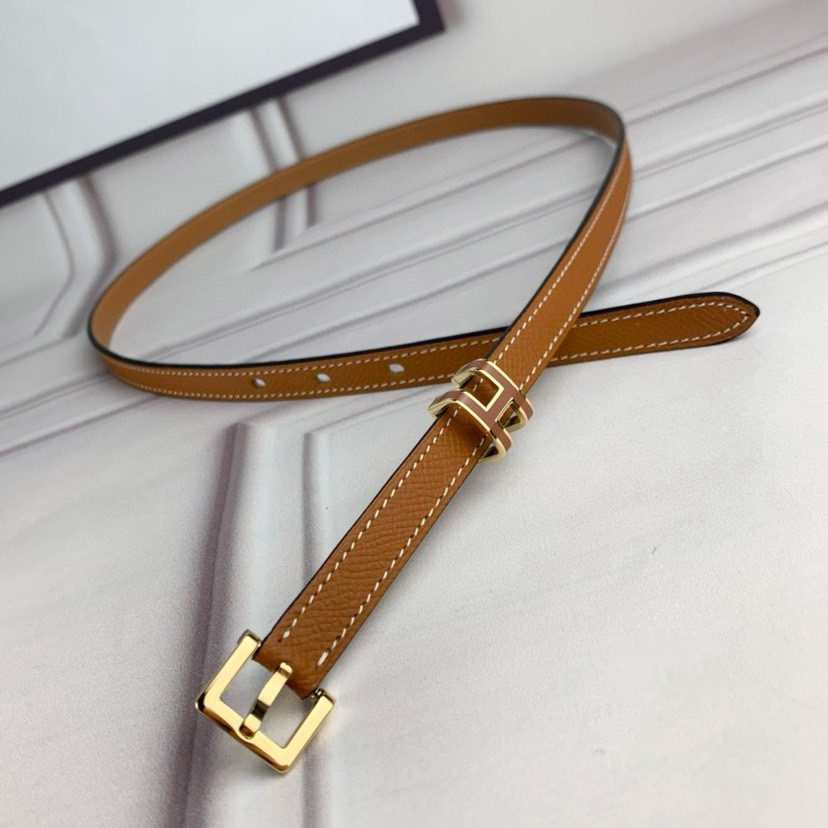 Hermes Belts for Women Designer Belt Womens Formal Smooth Buckle Woman Narrow Genuine Leather Golden Bronze Cowhide Design Thin Optional High Quality