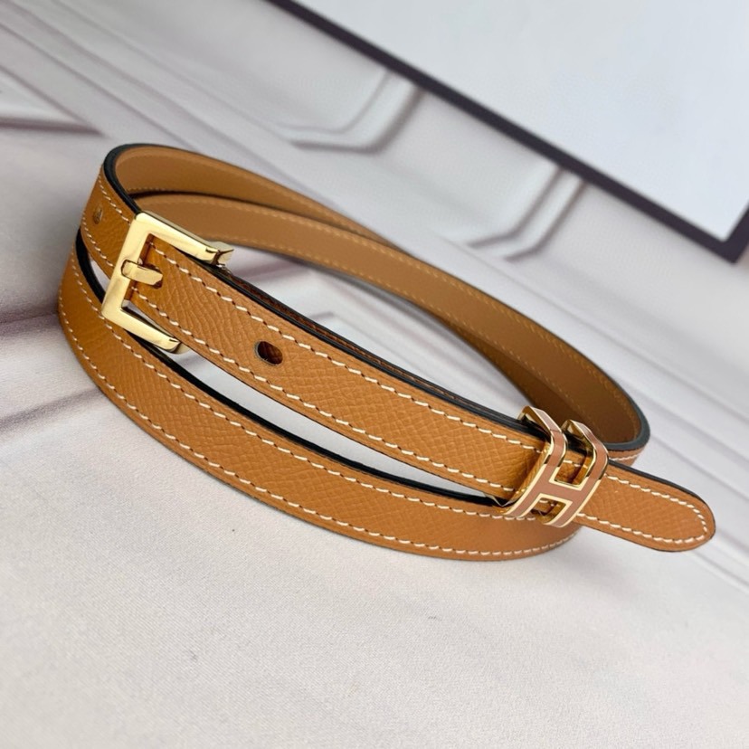 Hermes Belts for Women Designer Belt Womens Formal Smooth Buckle Woman Narrow Genuine Leather Golden Bronze Cowhide Design Thin Optional High Quality