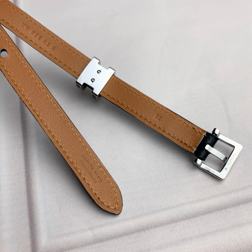 Hermes Belts for Women Designer Belt Womens Formal Smooth Buckle Woman Narrow Genuine Leather Golden Bronze Cowhide Design Thin Optional High Quality