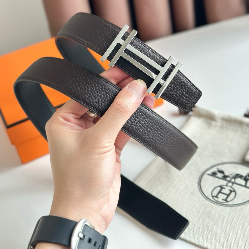 Hermes Belts For Women Designer Belt Womens Formal Smooth Buckle Woman Narrow Genuine Leather Golden Bronze Cowhide Design Thin Optional High Quality