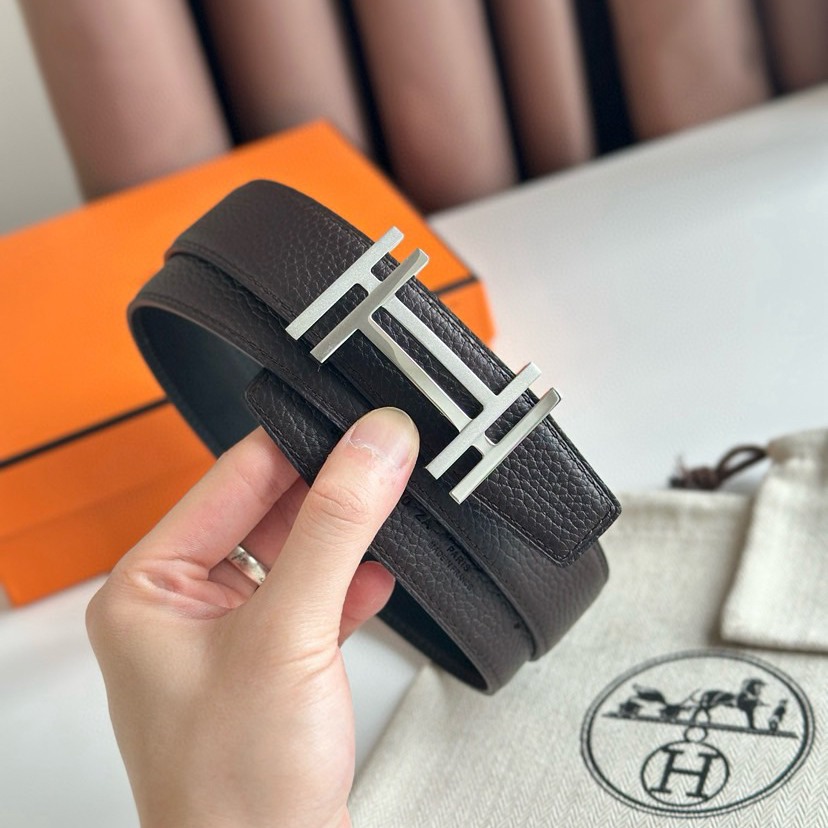 Hermes Belts For Women Designer Belt Womens Formal Smooth Buckle Woman Narrow Genuine Leather Golden Bronze Cowhide Design Thin Optional High Quality