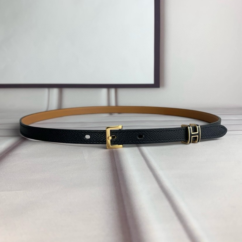 Hermes Belts for Women Designer Belt Womens Formal Smooth Buckle Woman Narrow Genuine Leather Golden Bronze Cowhide Design Thin Optional High Quality