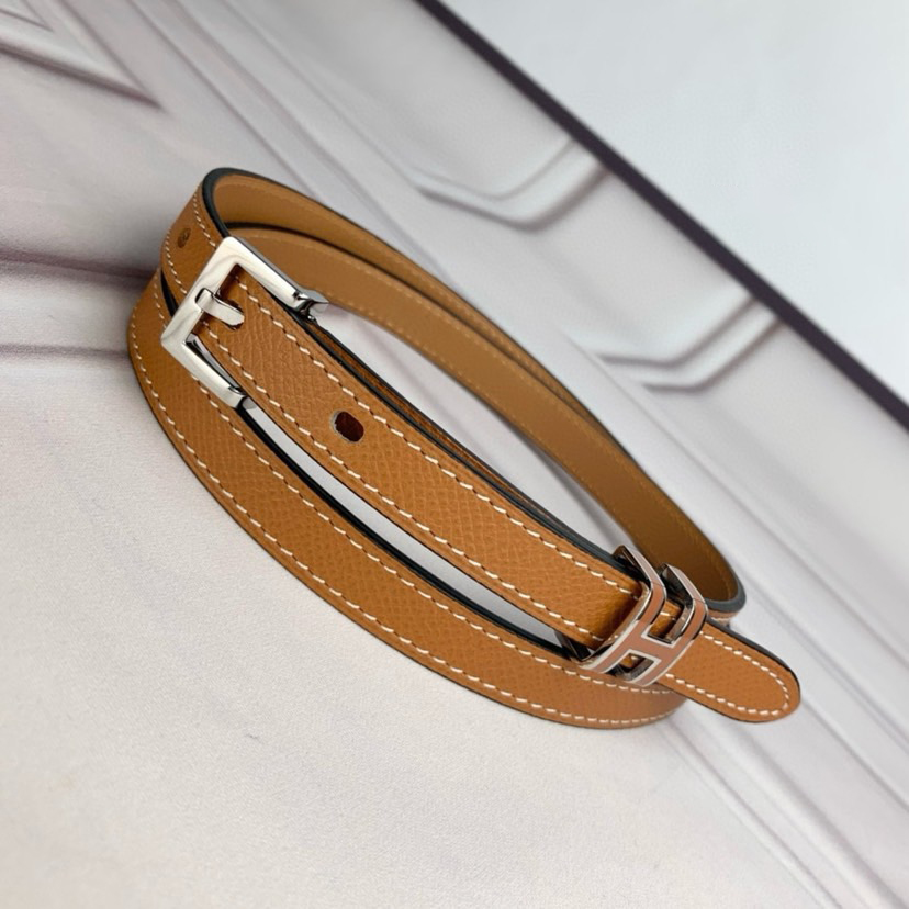 Hermes Belts for Women Designer Belt Womens Formal Smooth Buckle Woman Narrow Genuine Leather Golden Bronze Cowhide Design Thin Optional High Quality