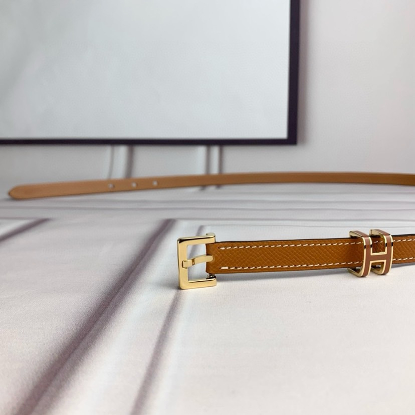 Hermes Belts for Women Designer Belt Womens Formal Smooth Buckle Woman Narrow Genuine Leather Golden Bronze Cowhide Design Thin Optional High Quality