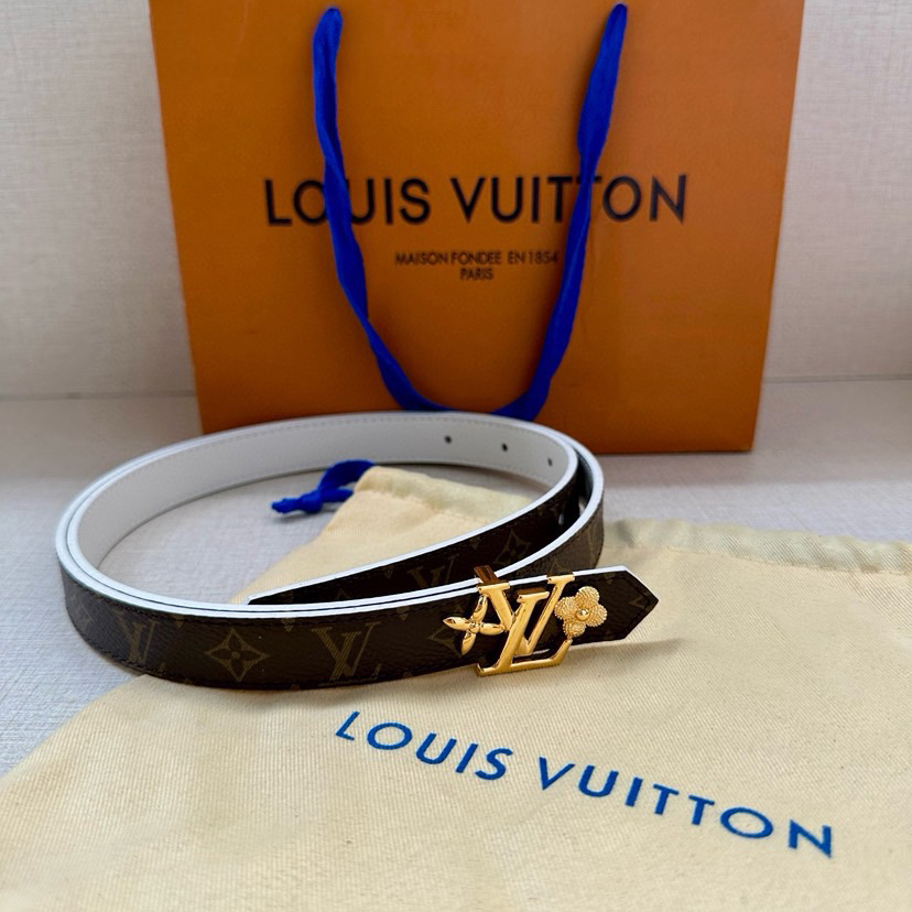 LV Iconic Double-Sided Belt Features A Slim Cut And A New Iconic Iconic Buckle 2.0-Wide