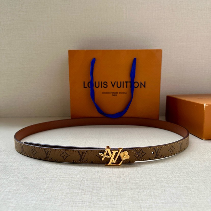 LV Iconic Double-Sided Belt Features A Slim Cut And A New Iconic Iconic Buckle 2.0-Wide