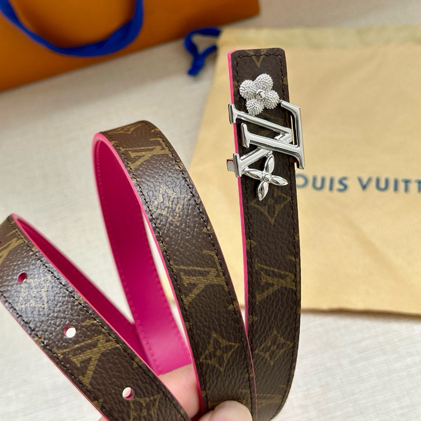 LV Iconic Double-Sided Belt Features A Slim Cut And A New Iconic Iconic Buckle 2.0-Wide