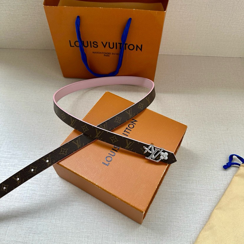 LV Iconic Double-Sided Belt Features A Slim Cut And A New Iconic Iconic Buckle 2.0-Wide
