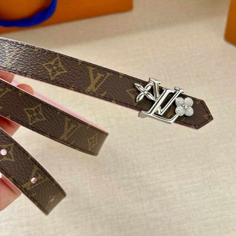 LV Iconic Double-Sided Belt Features A Slim Cut And A New Iconic Iconic Buckle 2.0-Wide