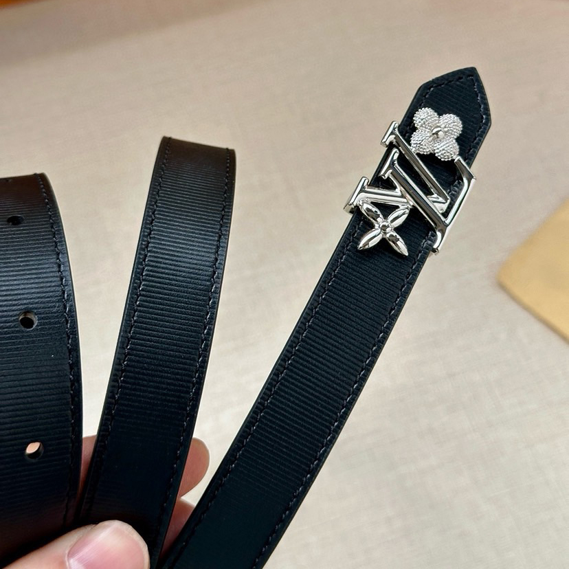 LV Iconic Double-Sided Belt Features A Slim Cut And A New Iconic Iconic Buckle 2.0-Wide