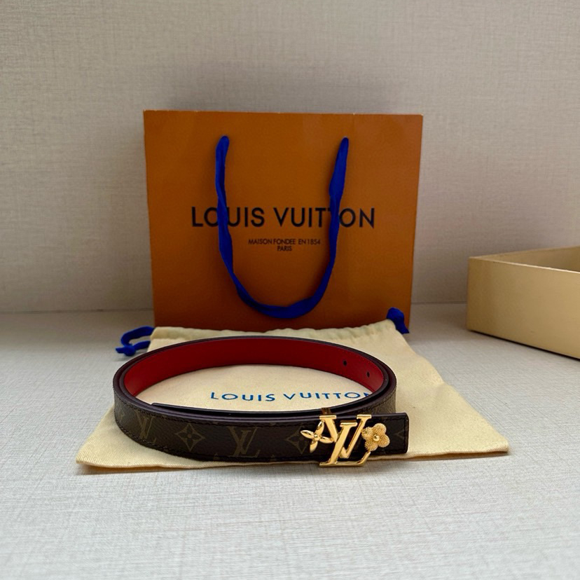 LV Iconic Double-Sided Belt Features A Slim Cut And A New Iconic Iconic Buckle 2.0-Wide
