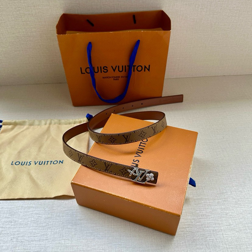 LV Iconic Double-Sided Belt Features A Slim Cut And A New Iconic Iconic Buckle 2.0-Wide