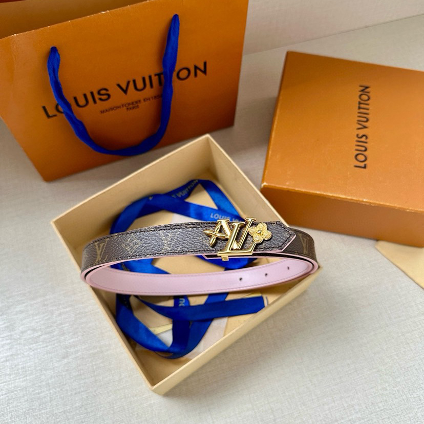 LV Iconic Double-Sided Belt Features A Slim Cut And A New Iconic Iconic Buckle 2.0-Wide