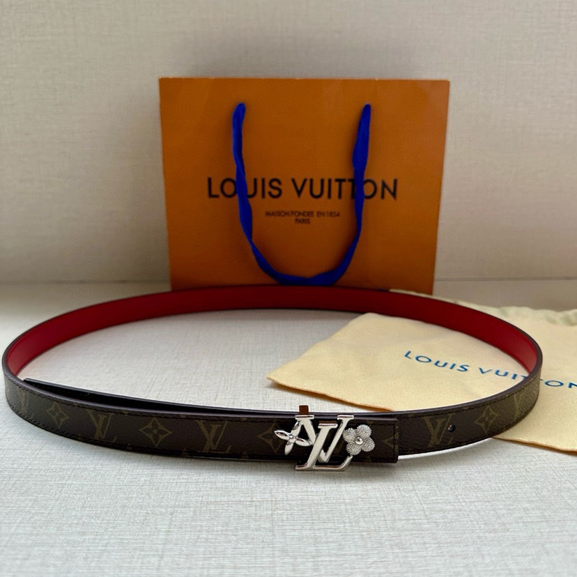 LV Iconic Double-Sided Belt Features A Slim Cut And A New Iconic Iconic Buckle 2.0-Wide
