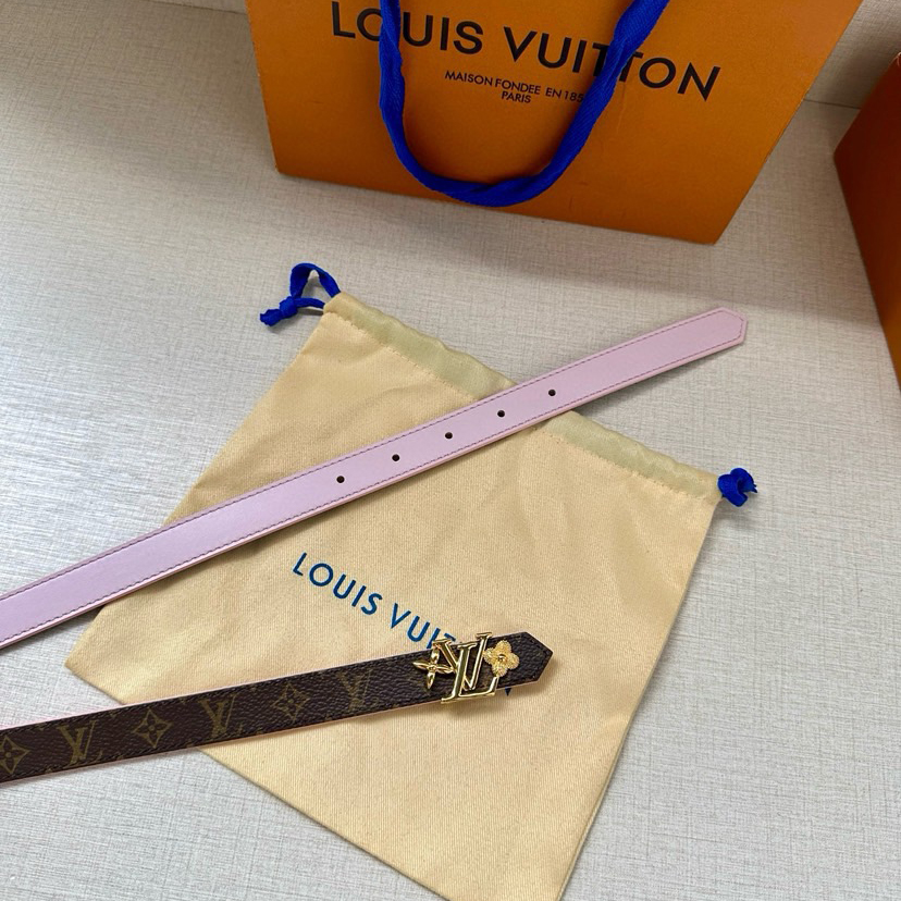 LV Iconic Double-Sided Belt Features A Slim Cut And A New Iconic Iconic Buckle 2.0-Wide