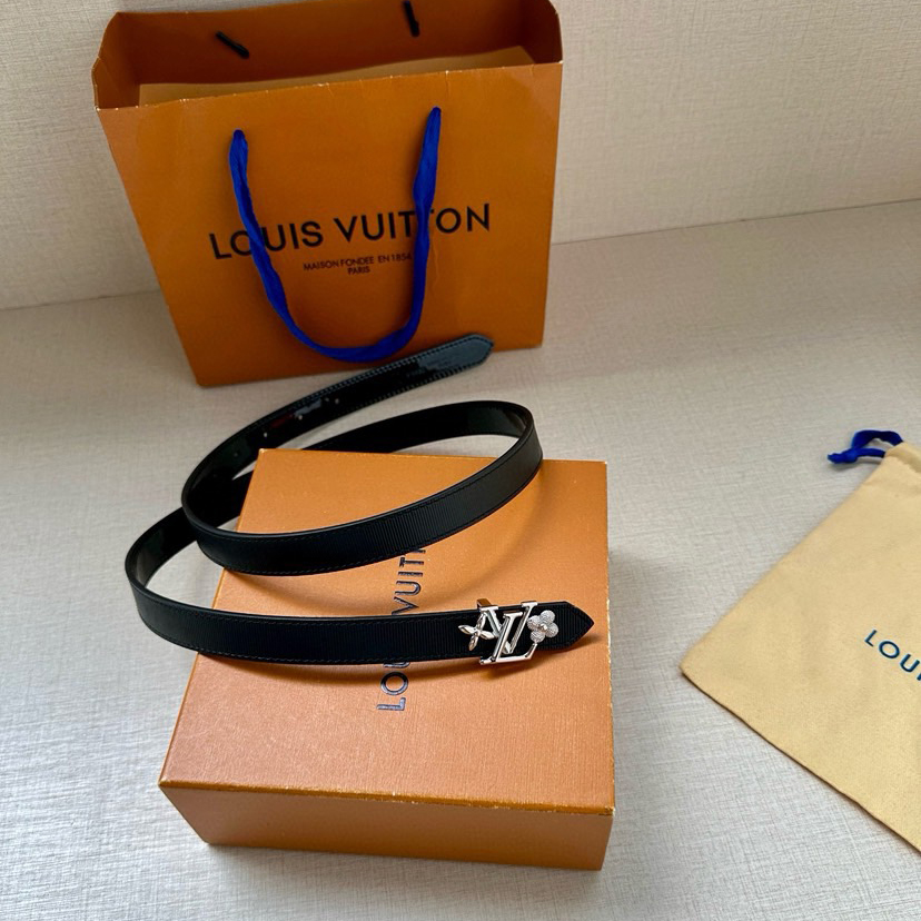 LV Iconic Double-Sided Belt Features A Slim Cut And A New Iconic Iconic Buckle 2.0-Wide