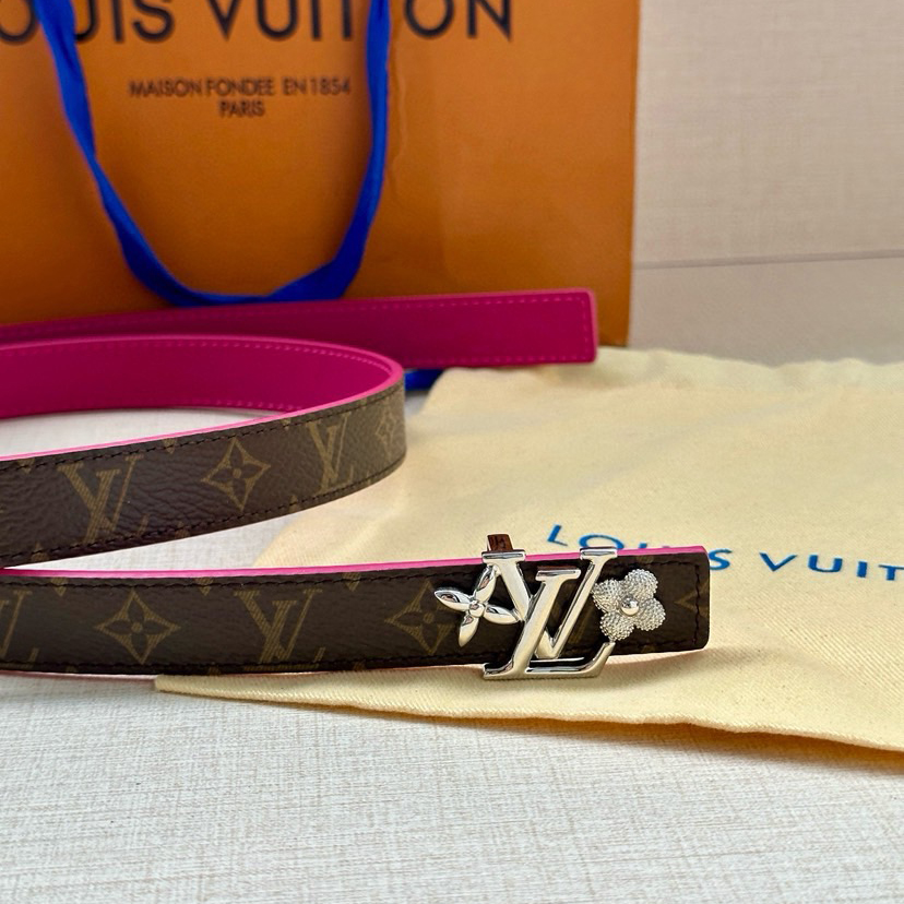 LV Iconic Double-Sided Belt Features A Slim Cut And A New Iconic Iconic Buckle 2.0-Wide