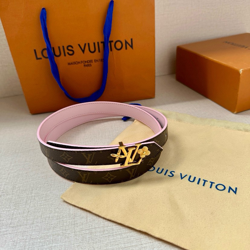 LV Iconic Double-Sided Belt Features A Slim Cut And A New Iconic Iconic Buckle 2.0-Wide