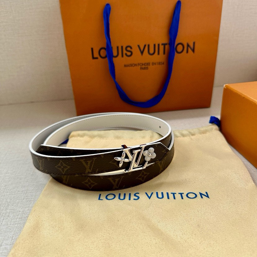 LV Iconic Double-Sided Belt Features A Slim Cut And A New Iconic Iconic Buckle 2.0-Wide