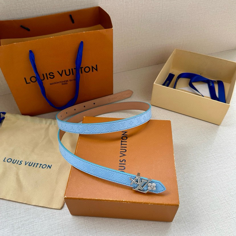 LV Iconic Double-Sided Belt Features A Slim Cut And A New Iconic Iconic Buckle 2.0-Wide