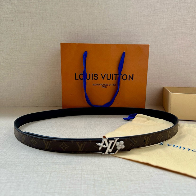 LV Iconic Double-Sided Belt Features A Slim Cut And A New Iconic Iconic Buckle 2.0-Wide