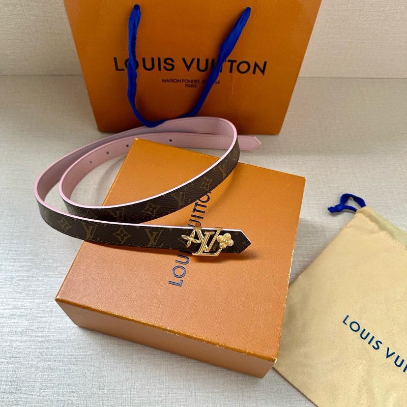 LV Iconic Double-Sided Belt Features A Slim Cut And A New Iconic Iconic Buckle 2.0-Wide