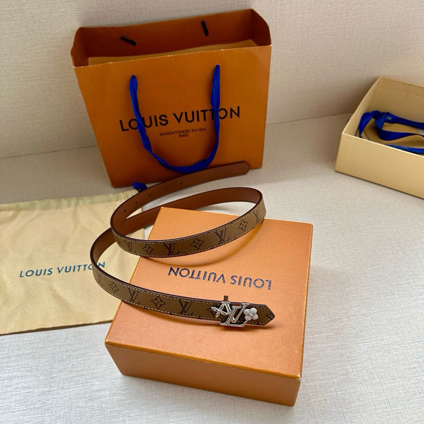 LV Iconic Double-Sided Belt Features A Slim Cut And A New Iconic Iconic Buckle 2.0-Wide