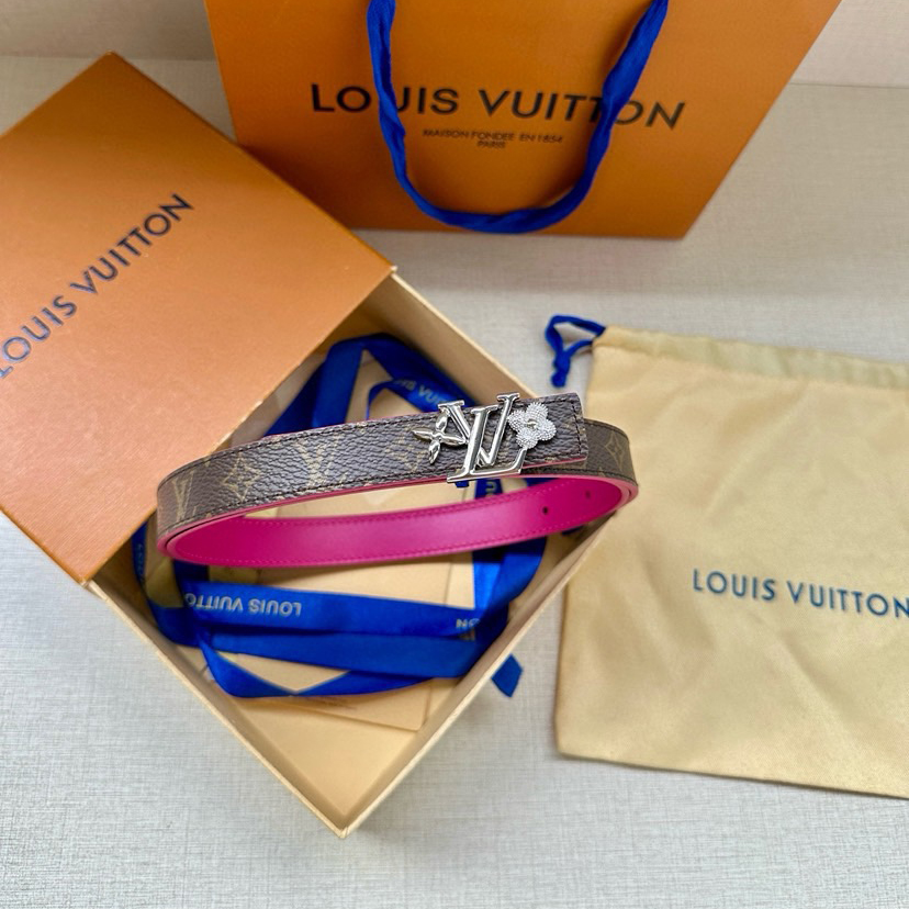 LV Iconic Double-Sided Belt Features A Slim Cut And A New Iconic Iconic Buckle 2.0-Wide