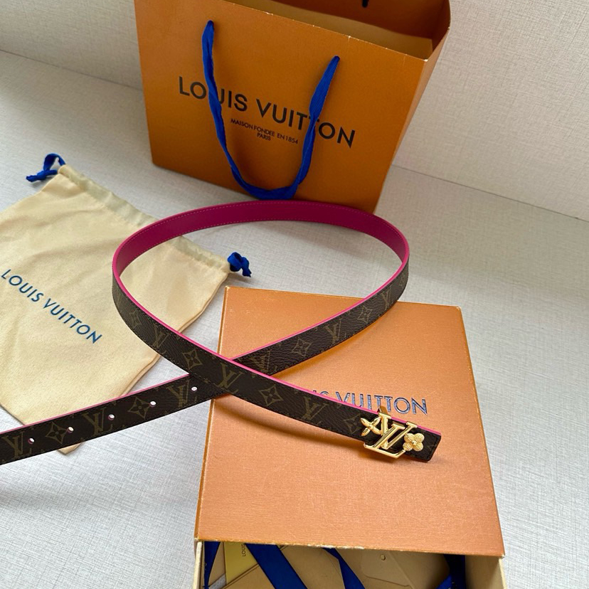 LV Iconic Double-Sided Belt Features A Slim Cut And A New Iconic Iconic Buckle 2.0-Wide