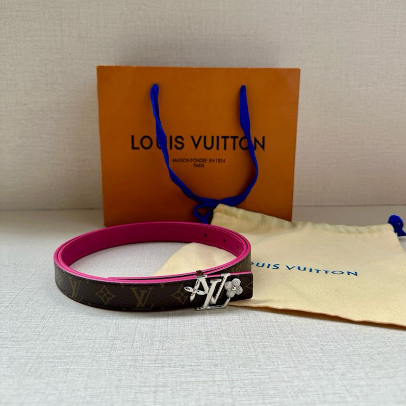 LV Iconic Double-Sided Belt Features A Slim Cut And A New Iconic Iconic Buckle 2.0-Wide